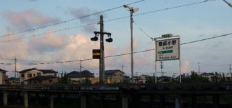 代行バス時代の陸前小野駅の記録とマンホール